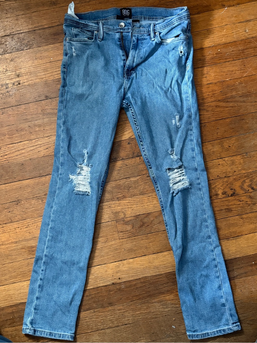 BDG Light Blue Distressed Skinny Jeans